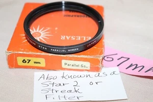 New Vtg Telesar 67mm Parallel Screen, Star 2, STREAKER FILTER Japan Spec Effect - Picture 1 of 14