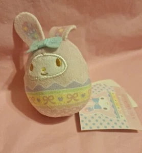 Sanrio Japan 2018 My Melody rabbit Egg Shape Plush Soft bag charm New with tag - Picture 1 of 2