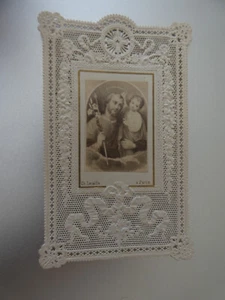 image pieuse canivet dentelle fine st joseph et enfant jesus - Picture 1 of 1