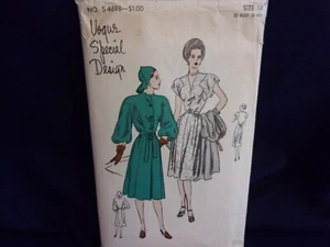 Vogue S-4698 Special Design Vintage 1940s Pattern Dress & Coat Size 14 UNCUT - Picture 1 of 4