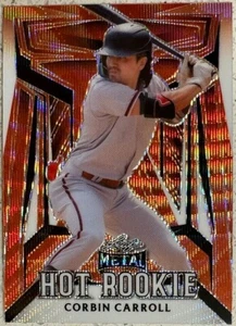 2023 LEAF METAL HOT ROOKIE CORBIN CARROLL ORANGE WAVE 1/7 - Picture 1 of 1