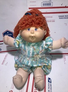 Vintage 1990 Cabbage Patch Kids Blow A Kiss Red Signature Doll Hasbro Red Hair - Picture 1 of 13