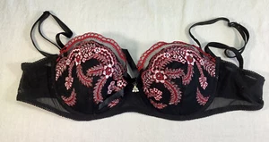Sexy Sujetador Retro de Encaje Madison Intimates Talla 36B Usado en Excelente Condición Acentos de Circonita Cúbica - Imagen 1 de 7