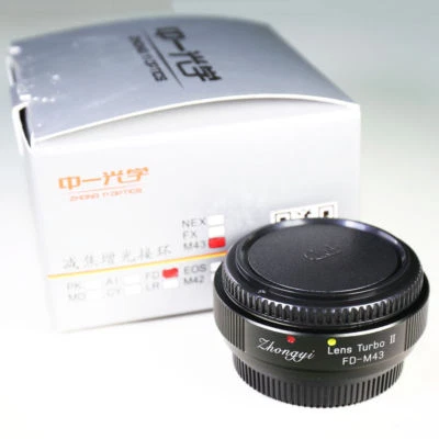 Zhongyi Lens Turbo II Focal Reducer Booster Adapter Canon FD to Micro 4/3 M43 - Image 1 of 2