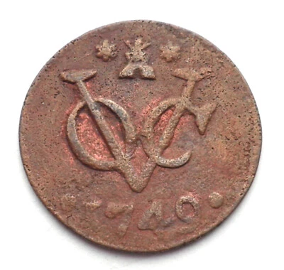 PAÍSES BAJOS INDIAS ORIENTALES VOC ZEELAND 1 DUIT 1749 KM#152.2 LL11.7 Foto 1 de 2