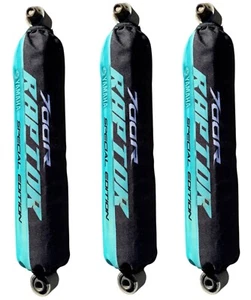 Yamaha Raptor YFM700R 700R [Special Edition] Turquoise & Black Shock Covers - Bild 1 von 3
