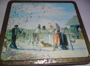 DE COLECCIÓN ANTIGUA CAJA DE METAL DE ESTAÑO COLECCIONABLE ANSELMI GALLETAS ARGENTINA GAUCHOS - Imagen 1 de 5