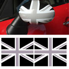 1Pair Union Jack Black UK Flag Mirror Vinyl Sticker Fit for BMW Mini Cooper R55