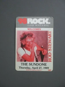 Rod Stewart Radio Promo Pegatina Satinada 98 Rock Sundome 27 de abril de 1989 ¡OTTO! - Imagen 1 de 1