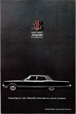 PRINT AD 1965 Oldsmobile 98 Ninety Eight Luxury Sedan 6.5 x 10 - Image 1 of 3