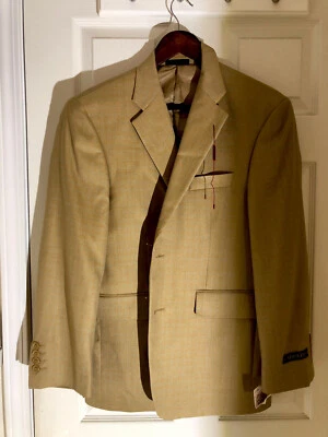 Adolfo Men Tan Two Botton Blazer Jacket Size 38 - Image 1 of 4