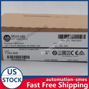 2022 Allen Bradley MicroLogix 1762-IA8 /A 120V AC Input Module Surplus SEALED - Picture 1 of 5