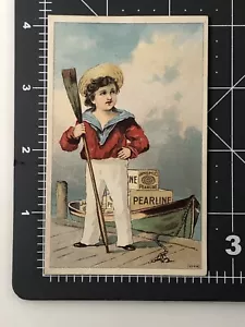 Victorian Trade Card 1880's James Pyle's Pearline Washing Compound Soap - Picture 1 of 2