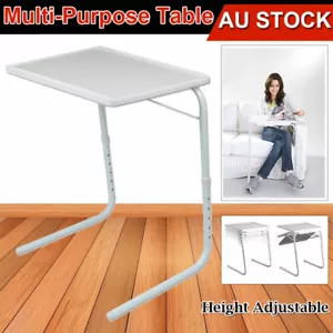 Adjustable Foldable Table Portable Folding Desk Laptop Dinner TV Bed Mate Office - Picture 1 of 9
