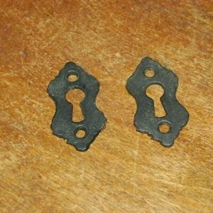 2 fundas antiguas victorianas de hierro fundido negras elegantes ojeras curvas a juego - Imagen 1 de 3