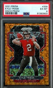 2021 Panini Orange Disco Prizm #339 Kyle Trask Buccaneers RC Rookie PSA 6 - Picture 1 of 2