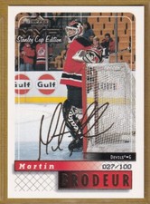 1999-00 Upper Deck MVP SC Edition Gold Script #104 Martin Brodeur /100