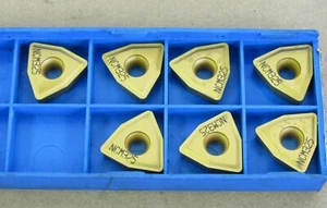 7 PCS KORLOY CARBIDE INSERT WCMT080412-C20 GRADE NCM325 - Picture 1 of 6