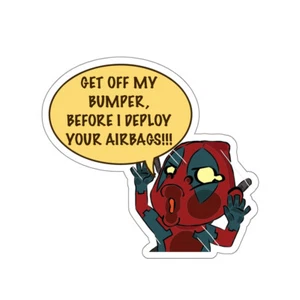 DP Get off my bumper Outdoor Aufkleber, gestanzt, 1 Stück - Bild 1 von 4