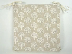 Almohadillas de asiento cuadradas naturales Mulberry Tree comedor/patio/jardín/cocina - Imagen 1 de 4