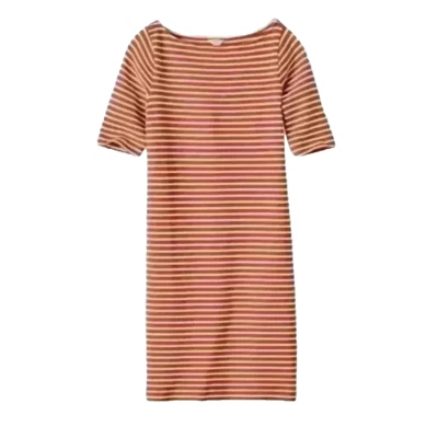 Vestido tejido a rayas naranja quemado Addison talla mediana cosplay defecto Y2K Fossil para mujer Foto 1 de 4