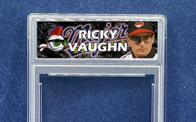 2014 Topps Archives Major League Inspired Charlie Sheen Ricky Vaughn Custom Slab - Image 1 of 2