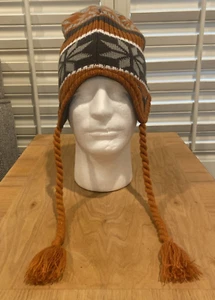 Cappello maglia invernale Texas Longhorns patta orecchie nappa top del mondo ricamato - Foto 1 di 6