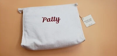 Bolsa de cosméticos Pottery Barn Terry "Patty" blanca bolsa de artículos de tocador de maquillaje nueva con etiquetas Foto 1 de 4