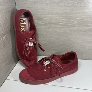 Max Mara Damen-Schnürschuhe weinrot rot Wolle Wildleder Größe EU 40 US 9 - Bild 1 von 11