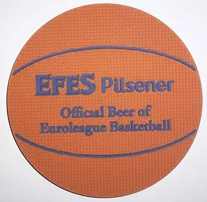 EFES PILSENER Birra Ufficiale di EUROLEGA BASKETBALL - NUOVO COASTER BASKETBALL!!! - Foto 1 di 4