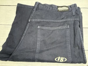 Pantaloncini corti denim larghi Y2K anni 90 Interstate taglia 42 Jnco ricamati Southpole - Foto 1 di 6