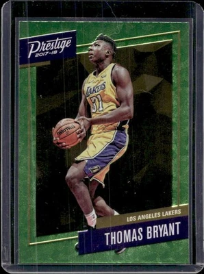 2017-18 Prestige Thomas Bryant Micro Etch Rookies Bright Green RC #40 Lakers - Image 1 of 2