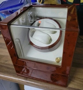Uhrenbeweger "Kubus" 2 Wurzelholz watch winder für 2 Uhren - Bild 1 von 7
