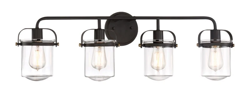 Fuente de diseño 90604 Jaxon 4 luces 33"W luz tocador baño - bronce Foto 1 de 1