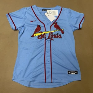Nike St. Louis Cardinals MLB Baseball Blue Blank Button Jersey Women's M Medium - Picture 1 of 14