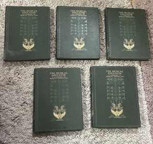 Musical Educator A Library Of Musical Instruction 5 Volumes Vintage Green Books - Picture 1 of 12