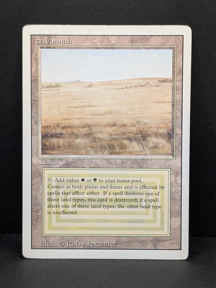 Savannah Revised MTG Magic The Gathering Dual Land Reserved List vintage EDH MP - Image 1 of 4
