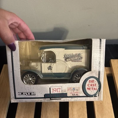 ERTL 1917 Coors Malted Milk Die-Cast Metal Bank Scale 1/25 Model T w/ Box #2613 - Image 1 of 4