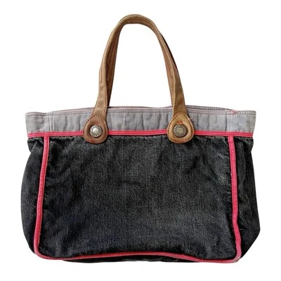 Gap Jeans 1969 托特包双面牛仔灯芯绒双肩带口袋复古钱包 — 第 1/4 张图片