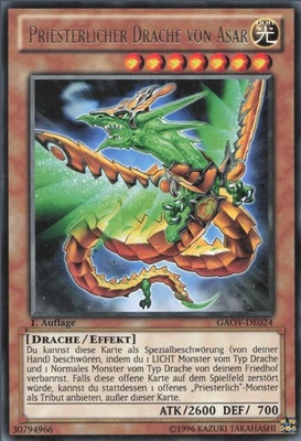 YuGiOh Priesterlicher Drache von Asar GAOV-DE024 Rare NM 1st - Bild 1 von 2