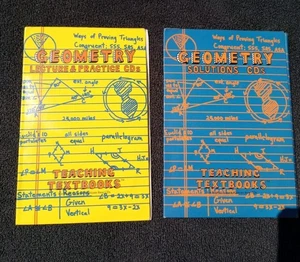 Lot 2 Teaching Textbooks Geometry CD Sets: Solutions + Lecture/Practice Fst Ship - Bild 1 von 2