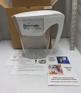 Seychelle Filtered Water Pitcher 1-40401-W - Filter 99.99% of Radiation & More! - Picture 1 of 8