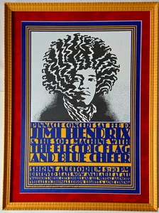Museum Worthy SIGNIERT Jimi Hendrix 1968 John VanHamersveld Schrein AOR 3,72 Poster - Bild 1 von 5