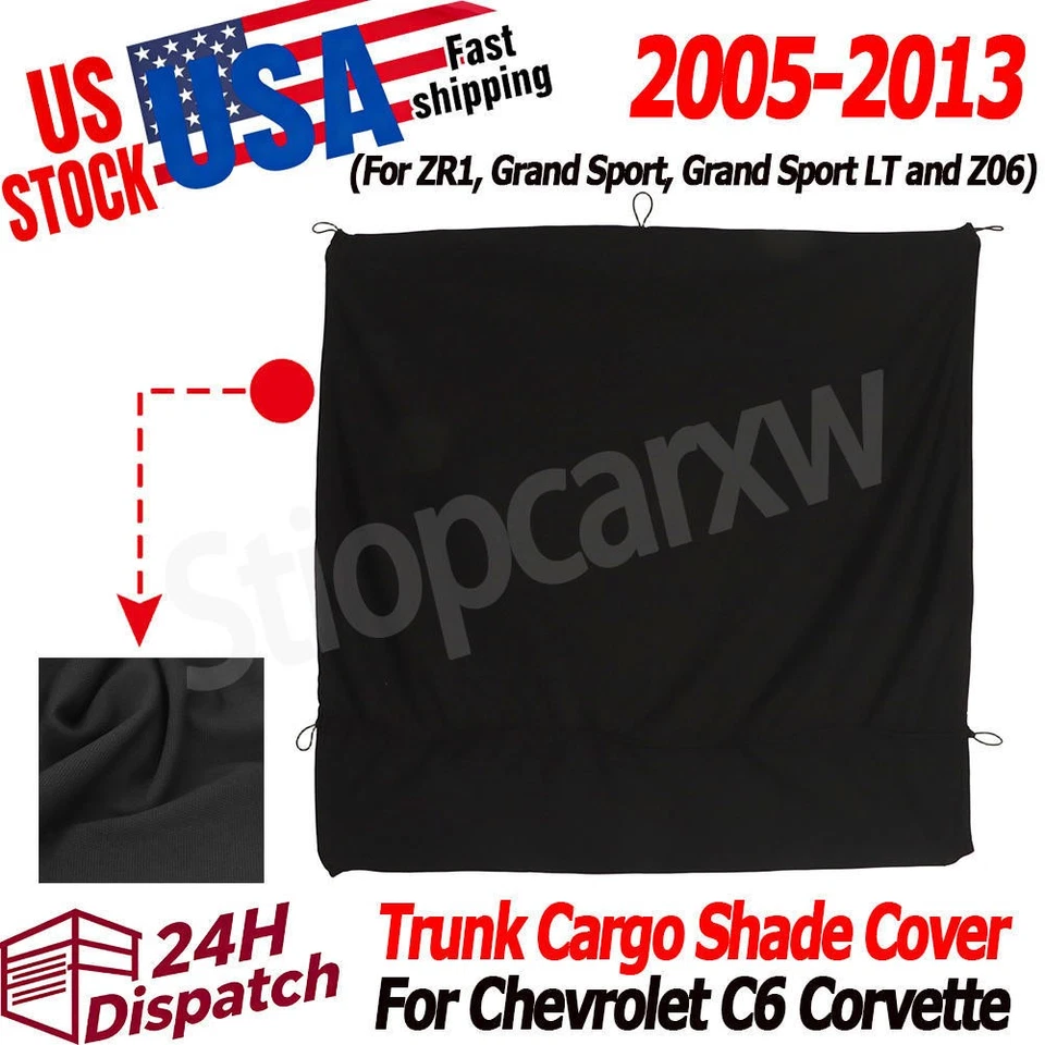 Rear Trunk Security Cargo Shade Cover For Chevrolet CORVETTE C6 2005-2013 US - Imagem 1 de 4