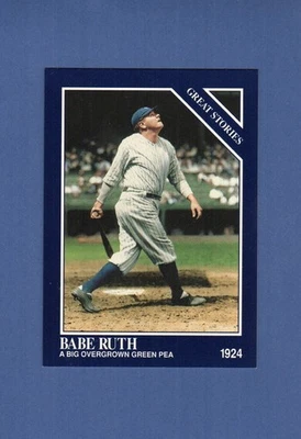 #35 BABE RUTH, 1924 New York Yankees ~ 1994 Megacards/TSN Conlon color card EX+ - Image 1 of 3