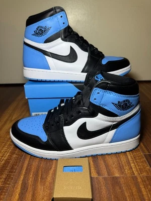 Größe 10 - Jordan 1 Retro OG High UNC Toe gebraucht *SCHNELLER VERSAND!* - Bild 1 von 4
