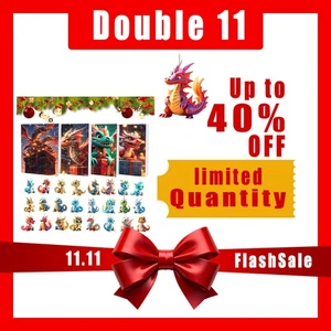 2025 Advent Calendar Dragon 24 Days.Christmas Countdown Set With Dragon Figu U K - Picture 1 of 20