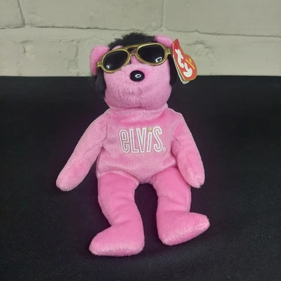Elvis Ty Beanie Bear. 2008 Burning Love Collectable Soft Toy Plush with tags - Image 1 of 4