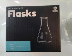 (4er Pack) Erlenmeyerkolben 50ml Schmale Öffnung Erlenmeyer Borosilikatglas  - Bild 1 von 5