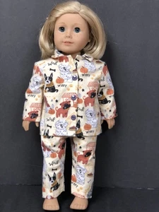 18 Zoll Puppenpyjama und Hausschuhe passend für American Girl Puppen Welpen Kürbisse - Bild 1 von 3